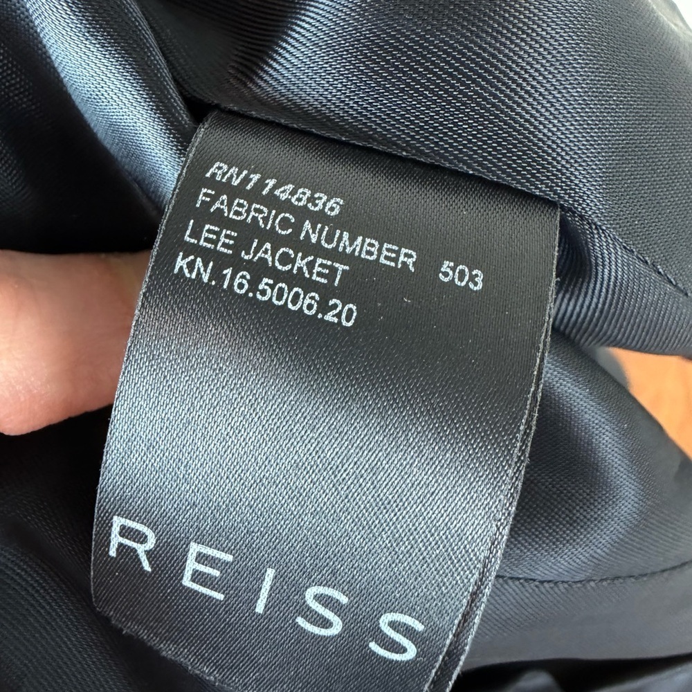 REISS Lee Tailored Jacket Wool Blazer Black Size 6 - Picture 6 of 7